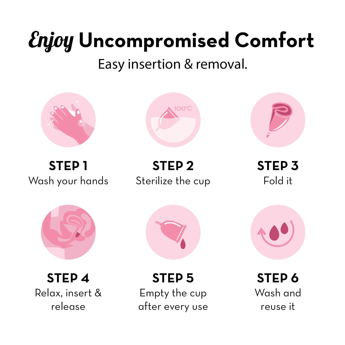 2x Menstrual Cup